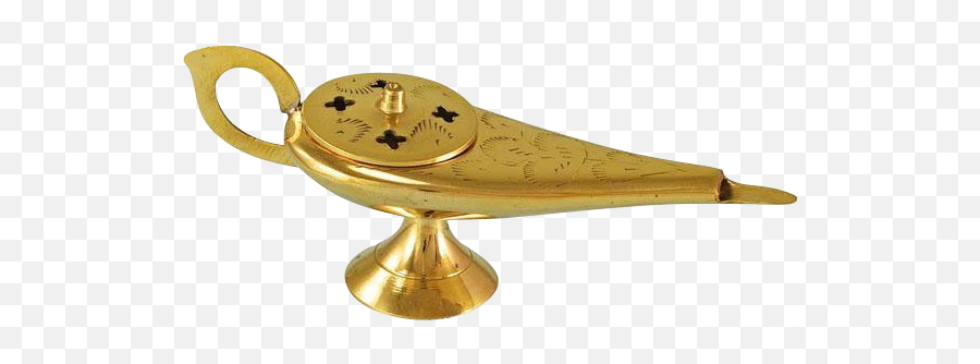 Aladdins Magic Lamp Brass Incense Burner - Antique Emoji,Genie Lamp Emoji
