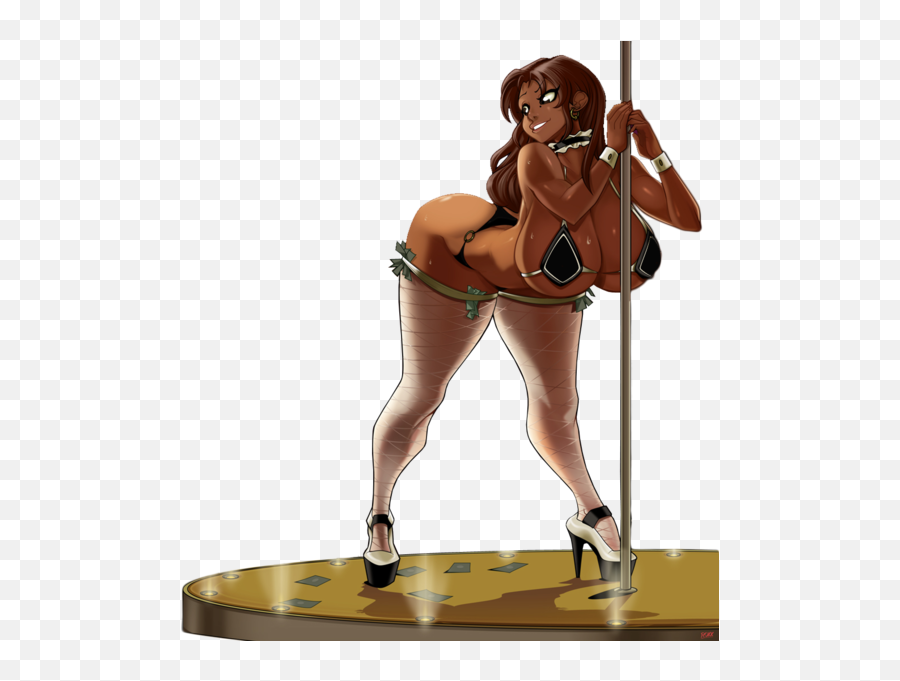Cartoon Pole Dancer 2 - For Women Emoji,Pole Dancer Emoji