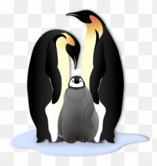 Free Cold Winter Vectors - Penguin Family Clipart Emoji