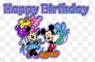 Happy Birthday Glitter Gif - Minnie And Mickey Happy Birthday Emoji,Happy Birthday Emoticons