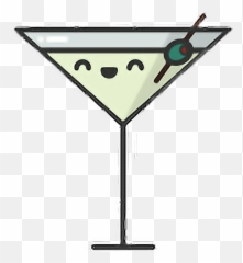 Party Kawai Fiesta Copa Cup Champan - Cocktail Emoji,Martini Party Emoji