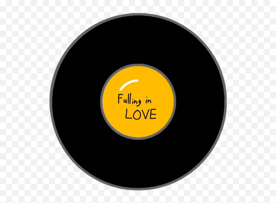 Record Sticker Aesthetic Cute Yellow Drawing - Circle Emoji,Record Emoji