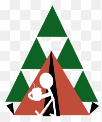 Trees Tent Camping Coffee Stickman Shapes - Empresas Sociales En Mexico Emoji,Camping Emoji