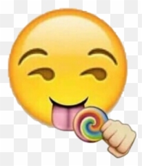 Download Lollipop Emoji Yellow Cute Nice New Swag Omg - Png