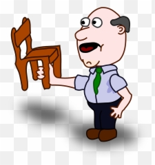 Adult Funny People Character Human - Man Lifting Chair Emoji