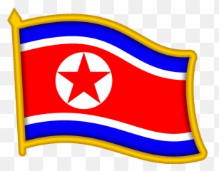 North Korea Flag Pin - Korean Png Emoji