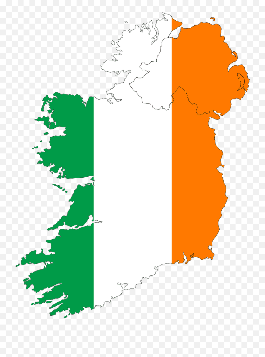 Ireland Country Clipart - Ireland Flag Map Png Emoji,Irish Flag Emoji