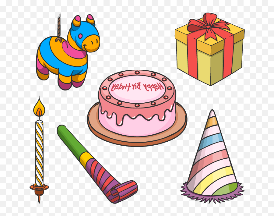 Gift Items For Birthday Bqdd Birthday T Clip Art Vector - Birthday Items Png Emoji,Emoji Birthday Presents