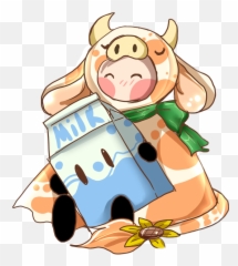 Chibi Cow Milk Carton - Clip Art Emoji,Milk Carton Emoji