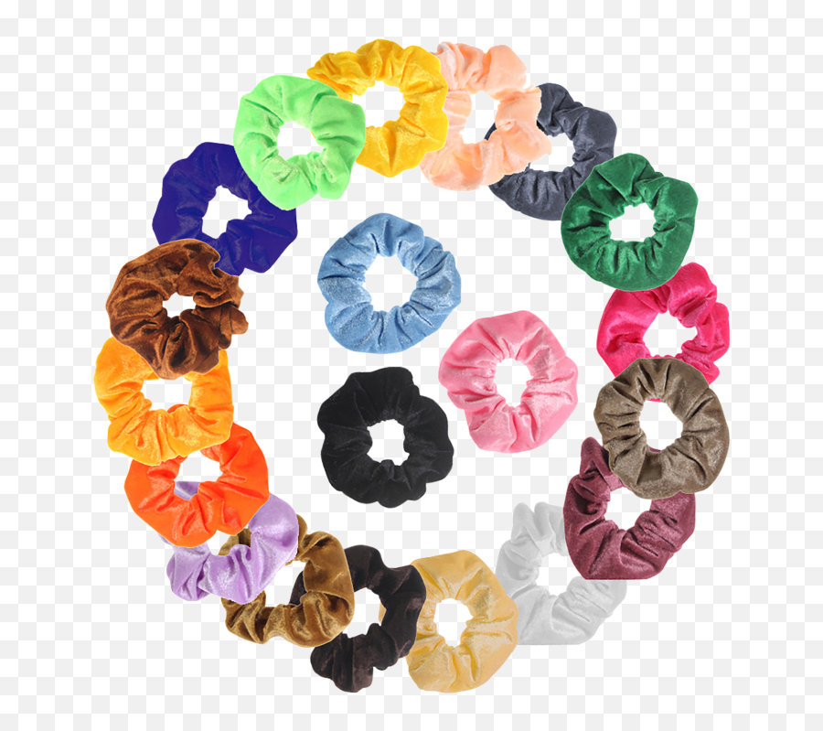 Premium Velvet Elastic Hair Scrunchies - Morning Glory Emoji,Car Old Lady Flower Emoji