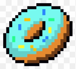 donut me - blue Pixel Art Maker Doughnut Emoji