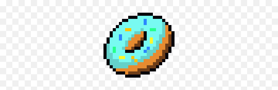 Donut Me - Blue Pixel Art Maker Pixel Art Doughnut Emoji,Donut Emoticon