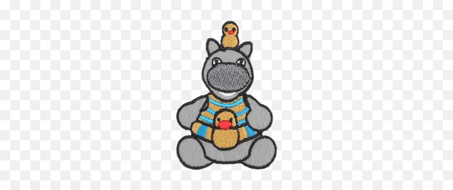 Hippo Helmut - Iron On Patch 7 Cm Cartoon Emoji,Hippo Emoticon