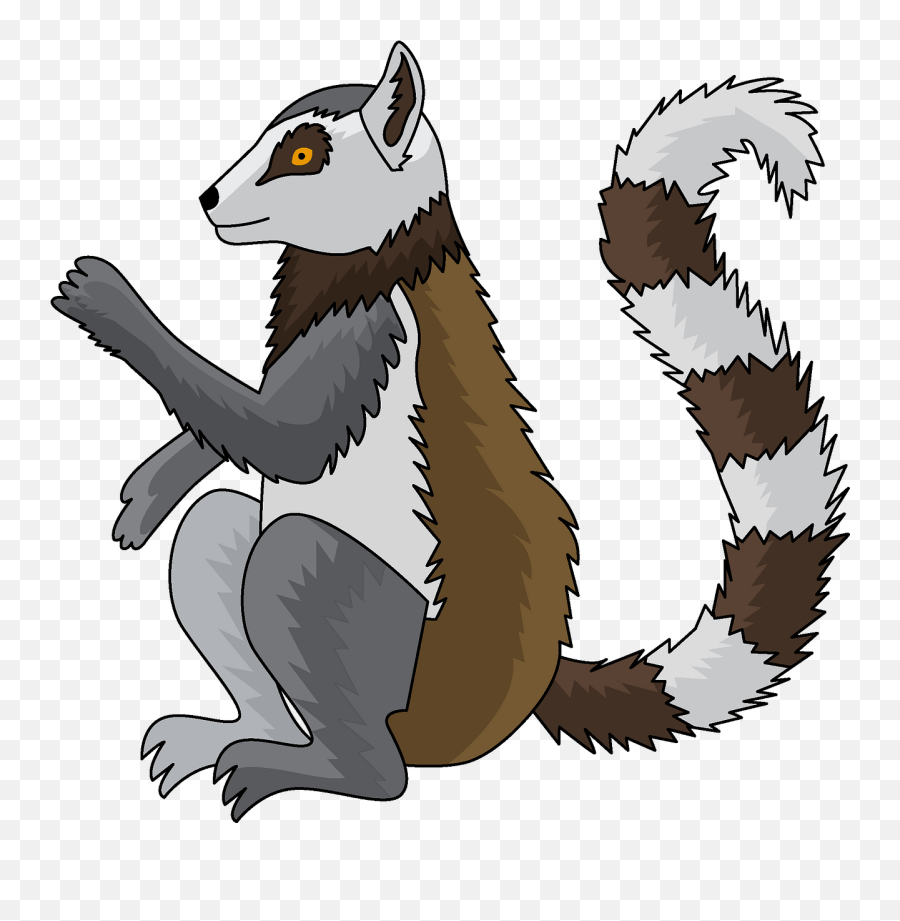 Lemur Clipart Free Download Creazilla - Fox Squirrel Emoji,Skunk Emoticon
