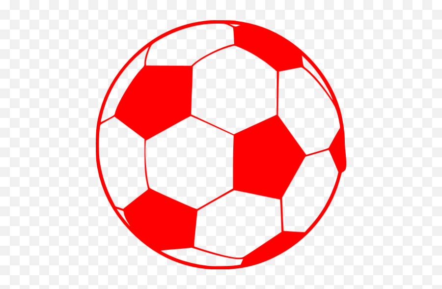 Red Soccer 3 Icon - Free Red Sport Icons Red Soccer Ball Icon Emoji,Soccer Emoticon