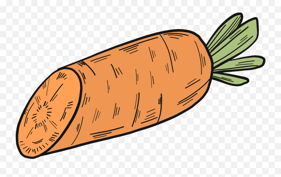 Half Carrot Clipart - Baby Carrot Emoji,Carrot Emoji