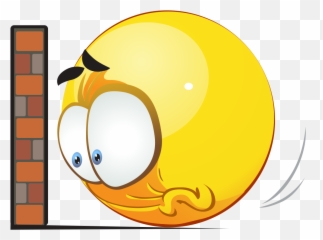 Ran Into A Brick Wall Emoji Decal - Banging Head Against Brick Wall Emoji,Brick Emoji