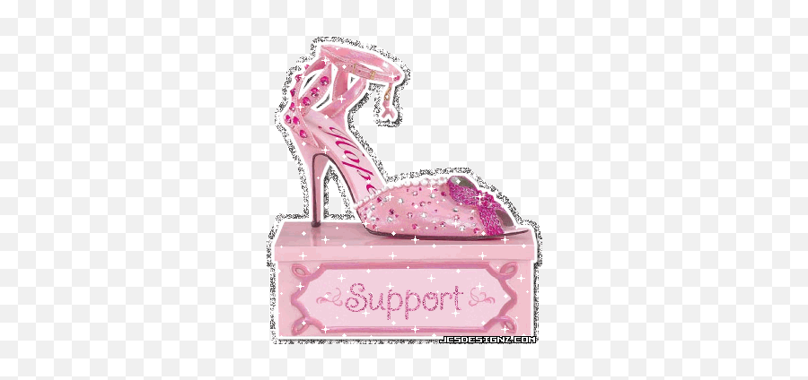 Sparkle Shoes Ladyluxurydesigns Beautiful Gifs Pink Glitter - Breast Cancer Awareness High Heels Emoji,Breast Cancer Emoji