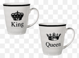 The White Porcelain Mug With Writing Queen - Serveware Emoji