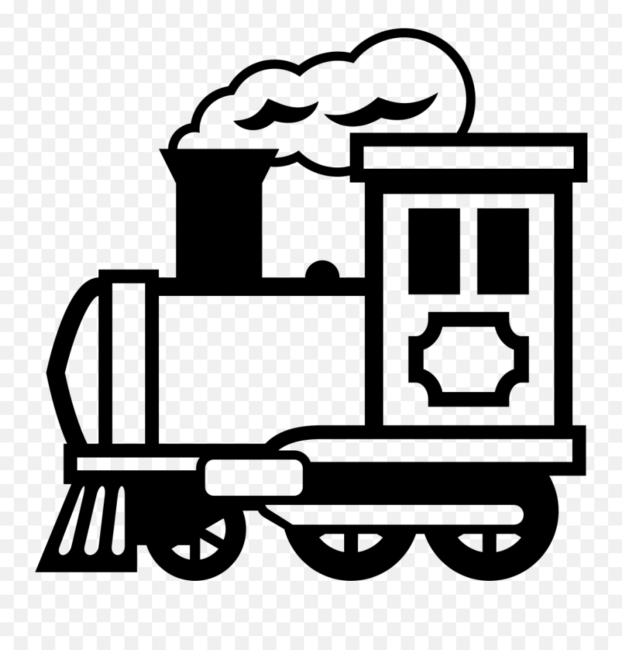 Emojione Bw 1f682 - Black Train Emoji,Steam Emoji