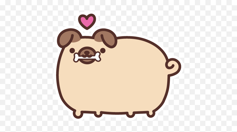 Love Stickers - Pugsheen The Dog Emoji,Kermit Heart Emojis
