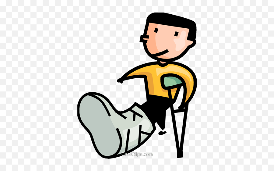 Injured Leg Clipart - Boy With Broken Leg Emoji,Broken Leg Emoji