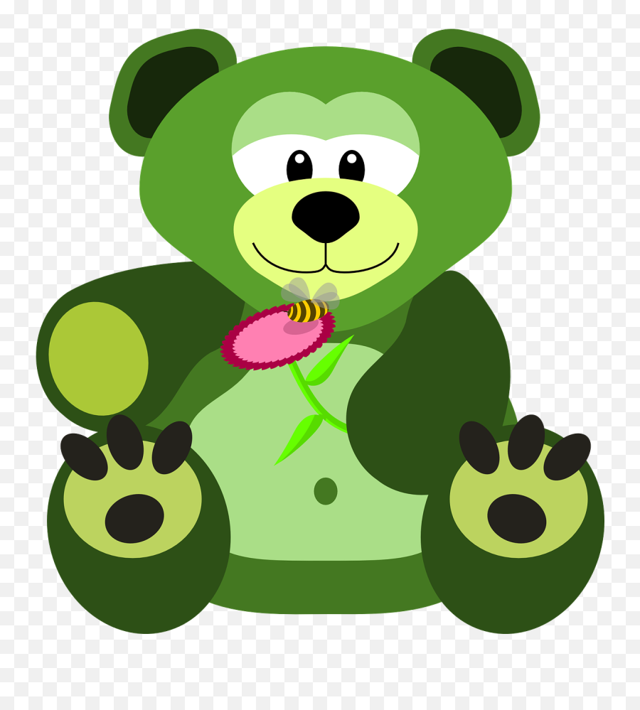 Teddy Bear Bear Knuffig Cuddly Sweet - Green Teddy Bear Drawing Emoji,Bear Hug Emoji