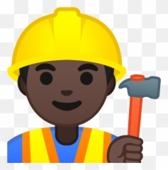 Noto Emoji Oreo 1f477 1f3ff 200d 2642 - Construction Worker Png