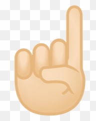 Pointing Up Emoji With Light Skin Tone - Significado Do Indicador