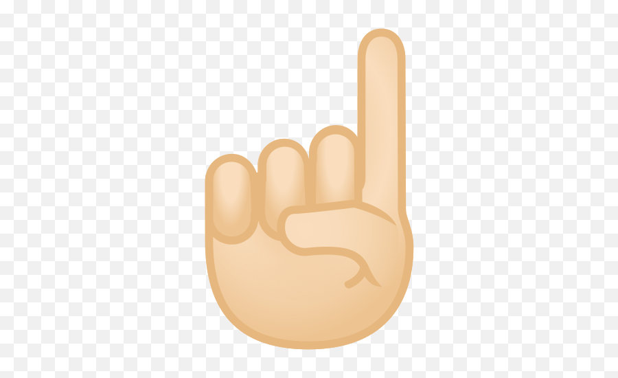 Pointing Up Emoji With Light Skin Tone - Significado Do Indicador E,Emoticon Pointing