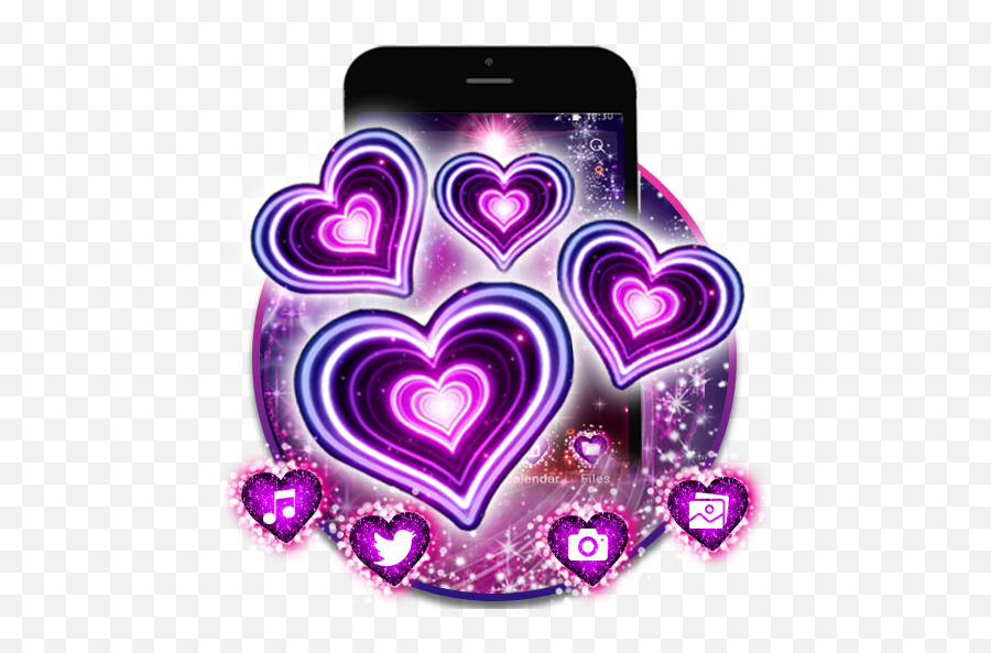 Download Sparkling Heart Launcher Theme Live Hd Wallpapers - Heart Emoji,Sparkling Heart Emoji