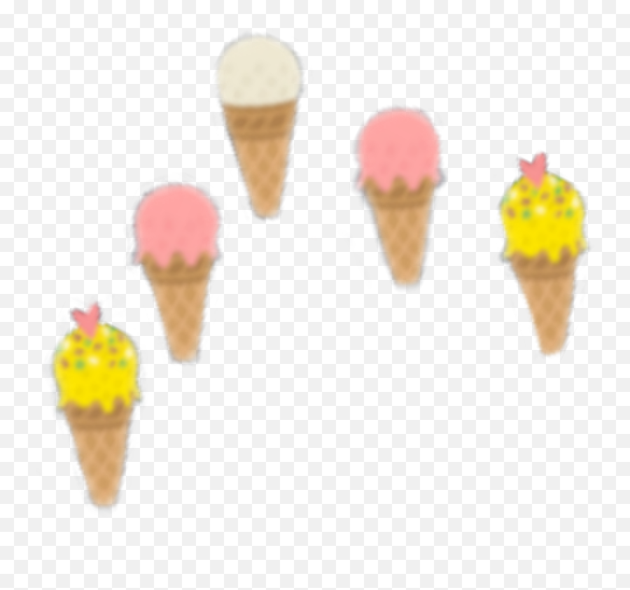 Icecream Emojicrown Crown Emoji Crownemoji Cone Cream - Ice Cream Cone,Emoji Ice Cream