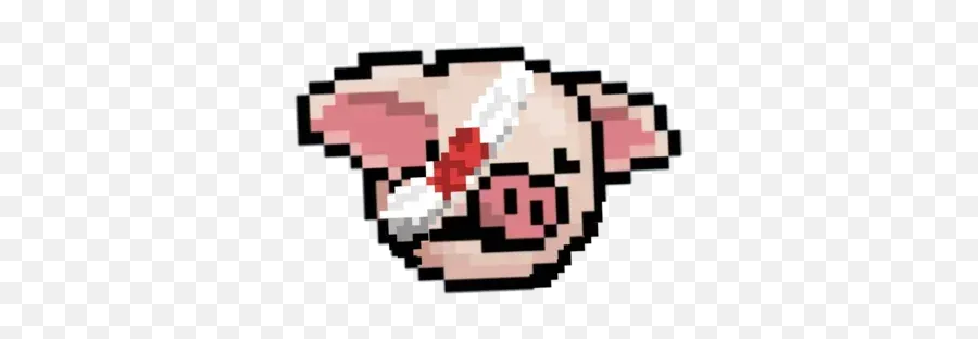 Girl Lihkg Pig Whatsapp Stickers - Easy Cute Pixel Art Emoji,Pig Knife Emoji