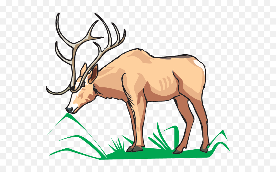 Elk Eating - Love Reindeer Pillow Case Clipart Full Size Elk Eating Grass Clipart Emoji,Horse Emoji Pillow