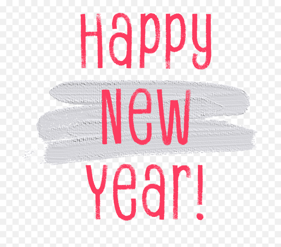 Happy New Year Newyear Celebrate Greetings Pink Grey - Graphics Emoji,Happy New Year Emoji 2018