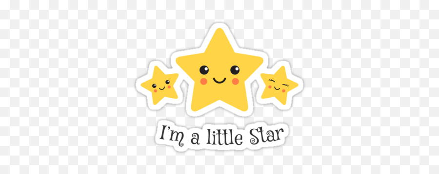 Iu0027m A Little Star New T - Shirt Design For Children With Star Cute Cartoon Emoji,Falling Star Emoji