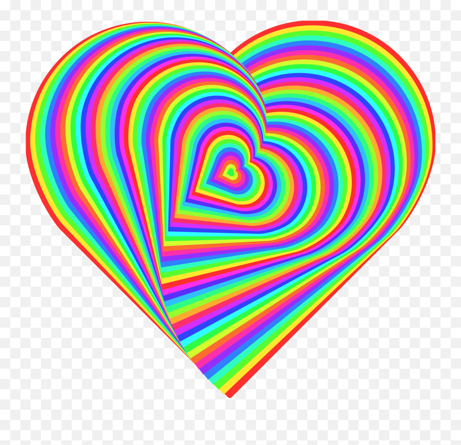 Rainbow Love Heart Clipart - Rainbow Heart Emoji,Rainbow Heart Emoji