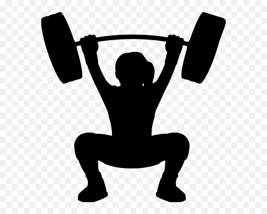Muscle Clipart Female Weightlifter Muscle Female - Female Weightlifter Silhouette Emoji,Weightlifting Emoji