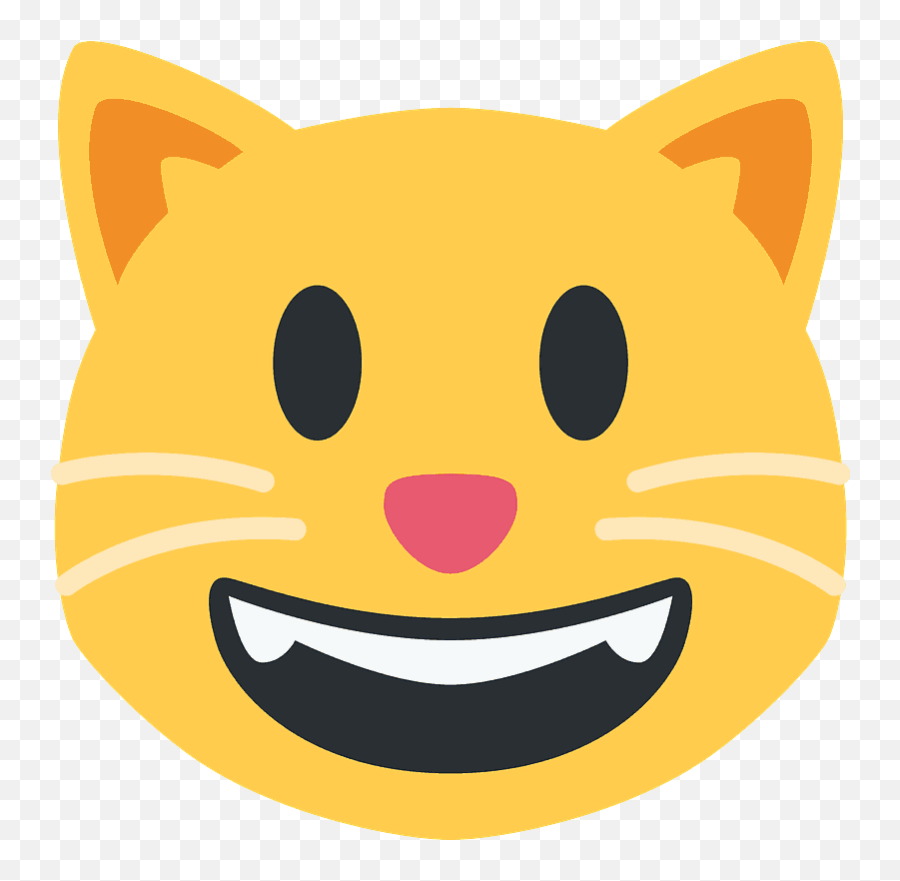 Grinning Cat Emoji Clipart - Cat Emoji Twitter,Cats Emoji