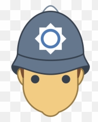 Uk Policeman Svg Clipart - Uk Police Hat Cartoon Emoji,Police Badge Emoji