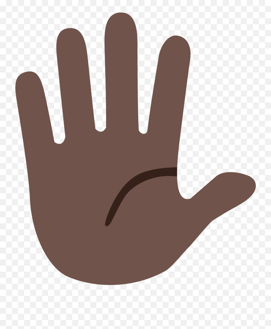 Emoji U1f590 1f3ff - Illustration,Brown Hand Emoji