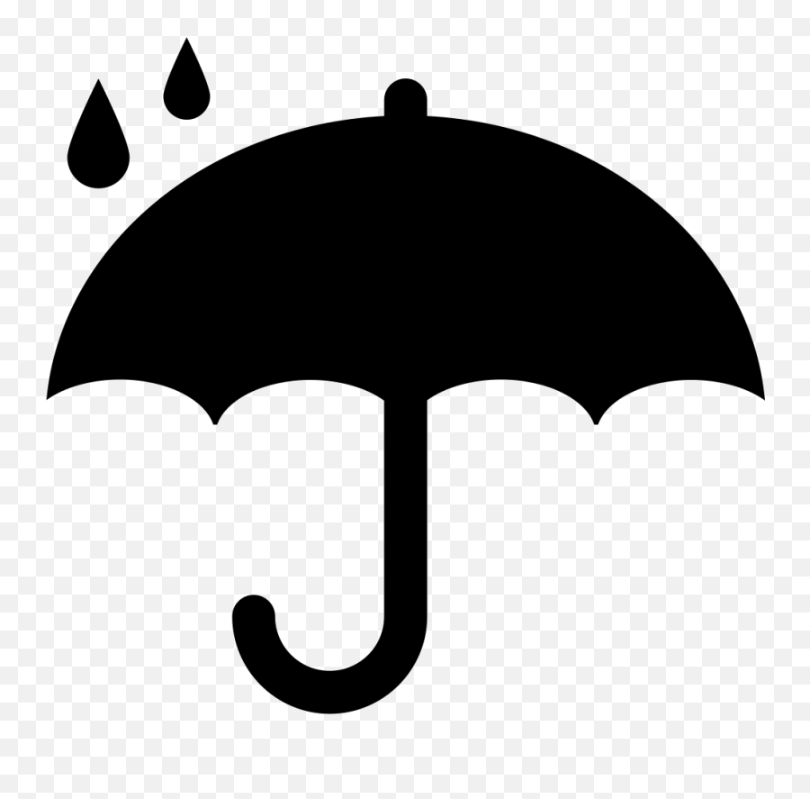 Raindrop Clipart Umbrella Raindrop - Umbrella Silhouette Png Emoji,Rain Umbrella Emoji
