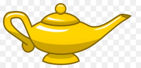 Magic Lamp Png Picture - Gold Genie Lamp Clipart Emoji,Emoji Arabian Nights