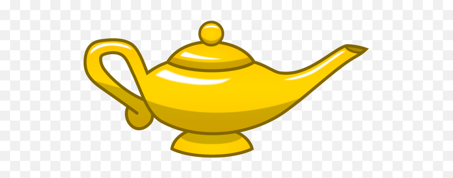 Magic Lamp Png Picture - Gold Genie Lamp Clipart Emoji,Emoji Arabian Nights