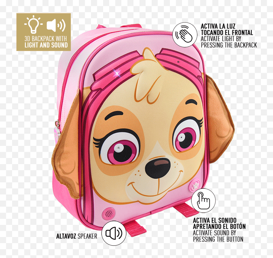 Backpack Nursery Lights Paw Patrol - Mochila Skye Patrulla Canina Emoji,Lol Emoji Backpack