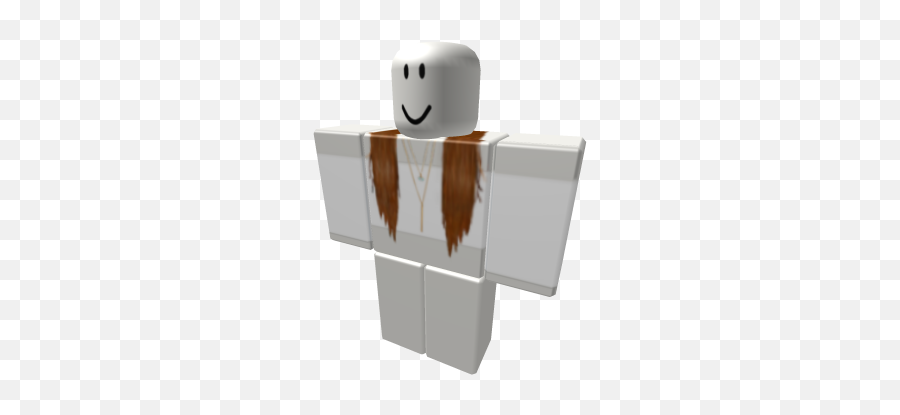 White Off Shoulder Top W Brown Ext - Crop Top Roblox Id Emoji,Shoulders Emoji
