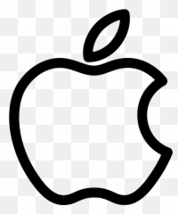 Apple Bitten Outlined Logo Svg Png Icon - Emoji