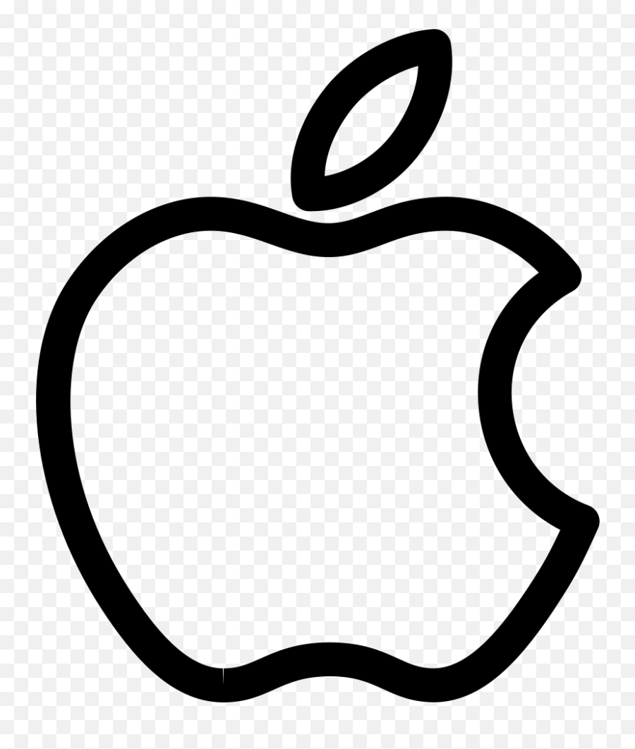 Apple Bitten Outlined Logo Svg Png Icon - Apple Icon Emoji,Apple Logo Emoji