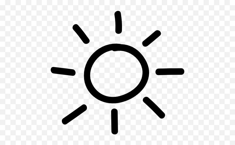 Sun Hand Drawn Symbol Icons - Hand Drawn Sun Png Emoji,Black Sun Emoji