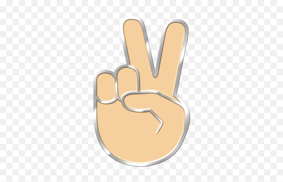 Hd Emoji Pins Transparent Png Image - Peace Sign Hand Pins,Peace Sign Hand Emoji